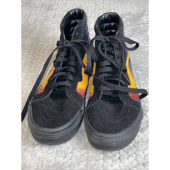 Vans Sk8-Hi Reissue Refract Black And Multi Skate Shoes Men's Sz 7 Multicolor - Picture 9 of 12